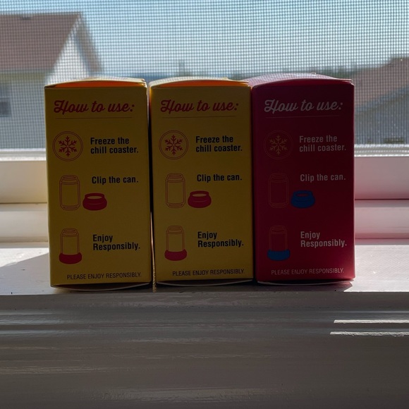 COMPLETE COLLECTABLE SET - Smirnoff Chill Coasters (Red, Pink, and Blue) - Picture 2 of 8